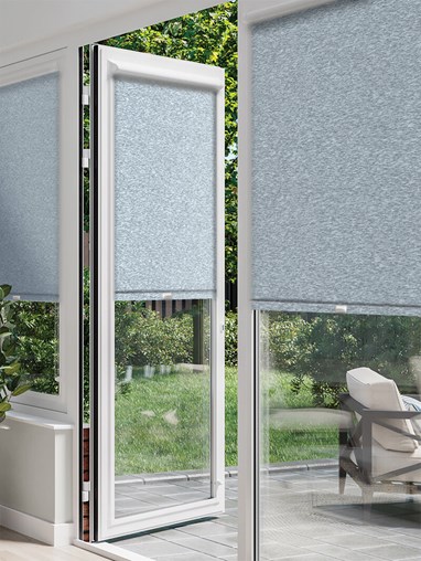 Amsterdam Grey Blue Perfect Fit Roller Blind