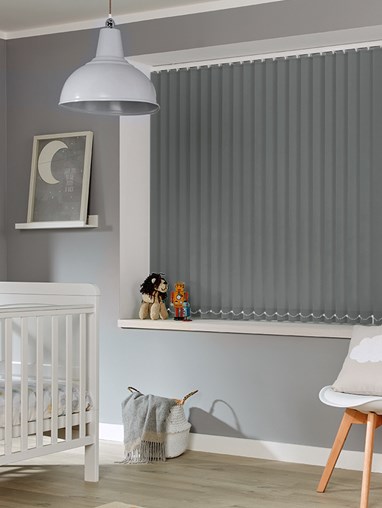Dolphin Grey 89mm Blackout Vertical Blind