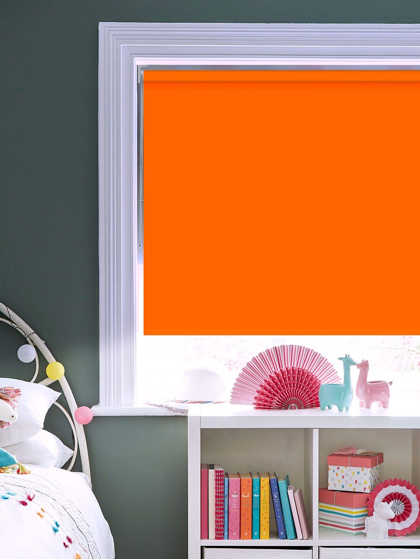 Action Orange Blackout Thermal Roller Blind