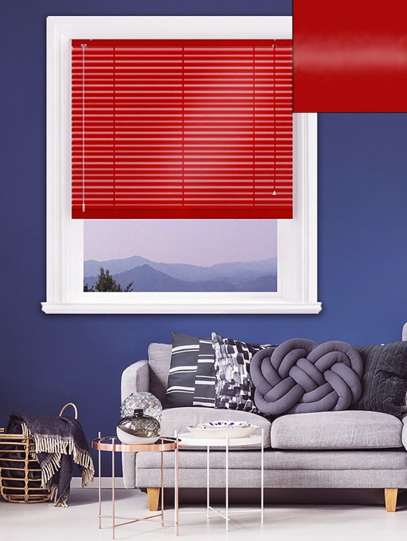 Gloss Red 25mm Aluminium Blind