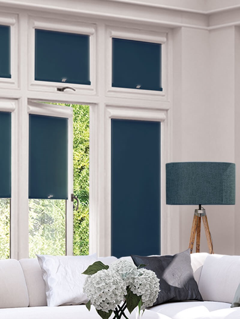 Blackout Navy Perfect Fit Roller Blind