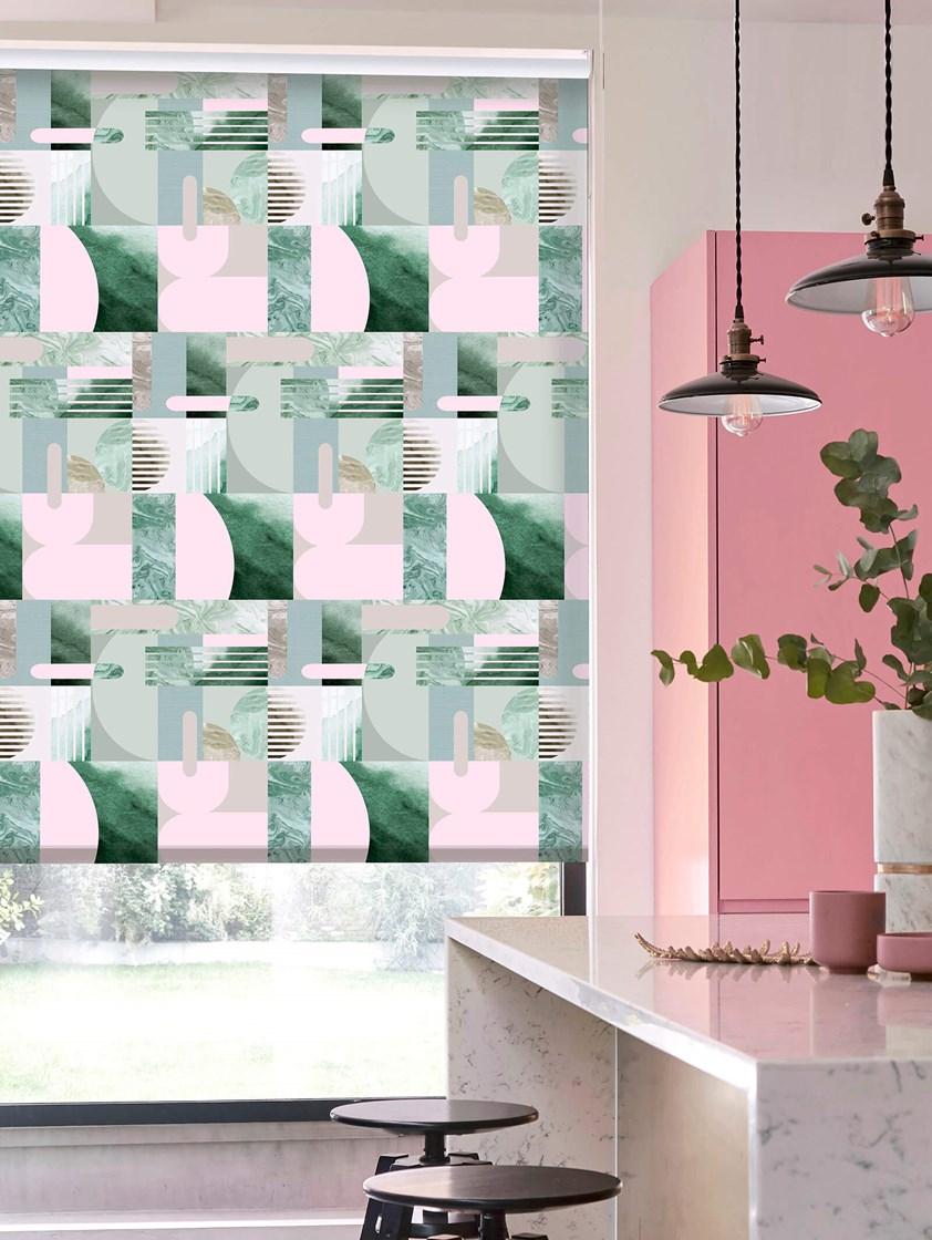 Connect Forest Geometric Roller Blind
