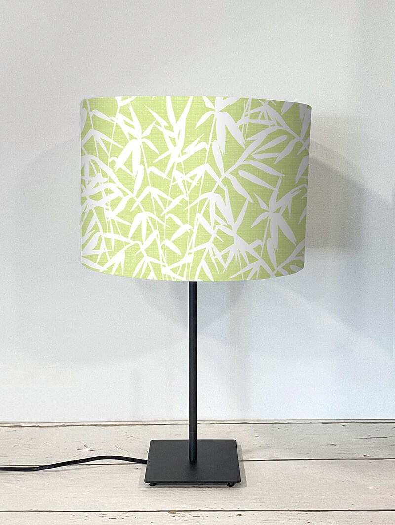 Bamboo Shadows Forest Green Lampshade