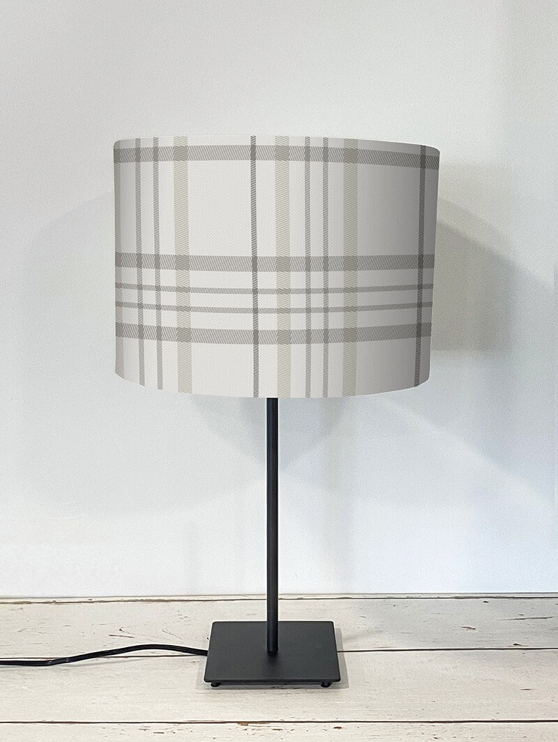 Devon Check Natural Lampshade