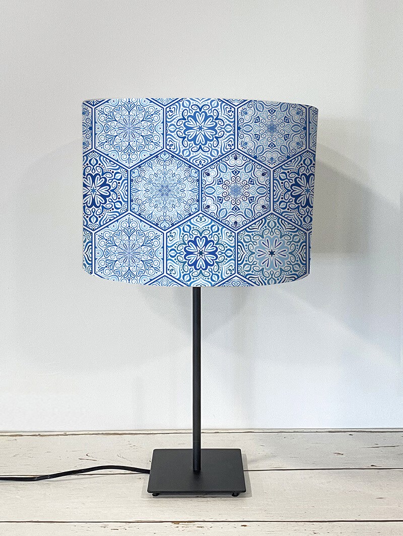 Moroccan Tile Blue Lampshade