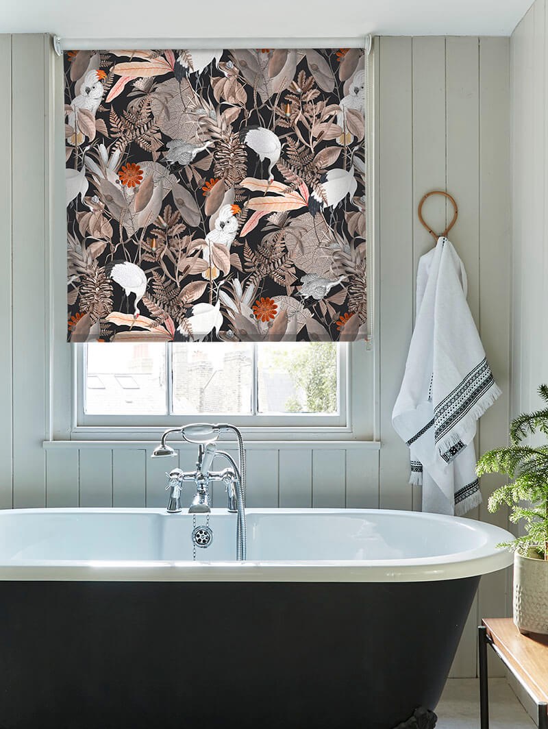 Oriental Aviary Night Roller Blind by Boon & Blake