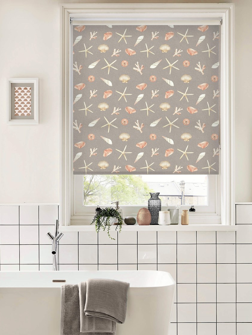 Warm Grey Seaside Roller Blind
