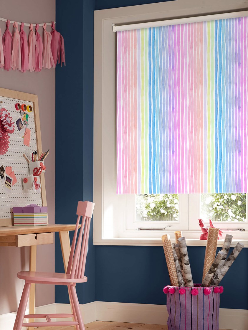 Rainbow Stripe Childrens Roller Blind