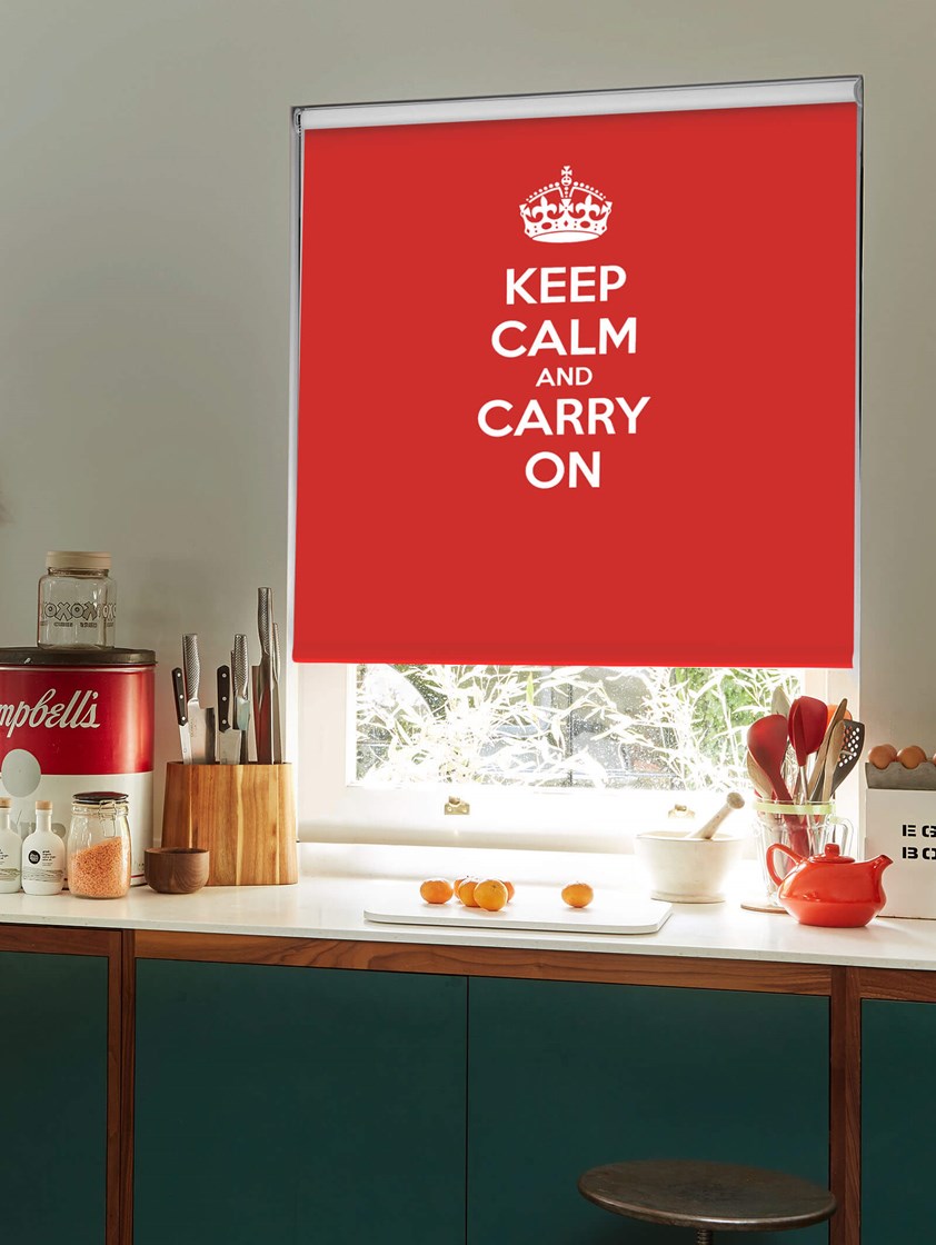 Keep Calm and Carry On Roller Blind