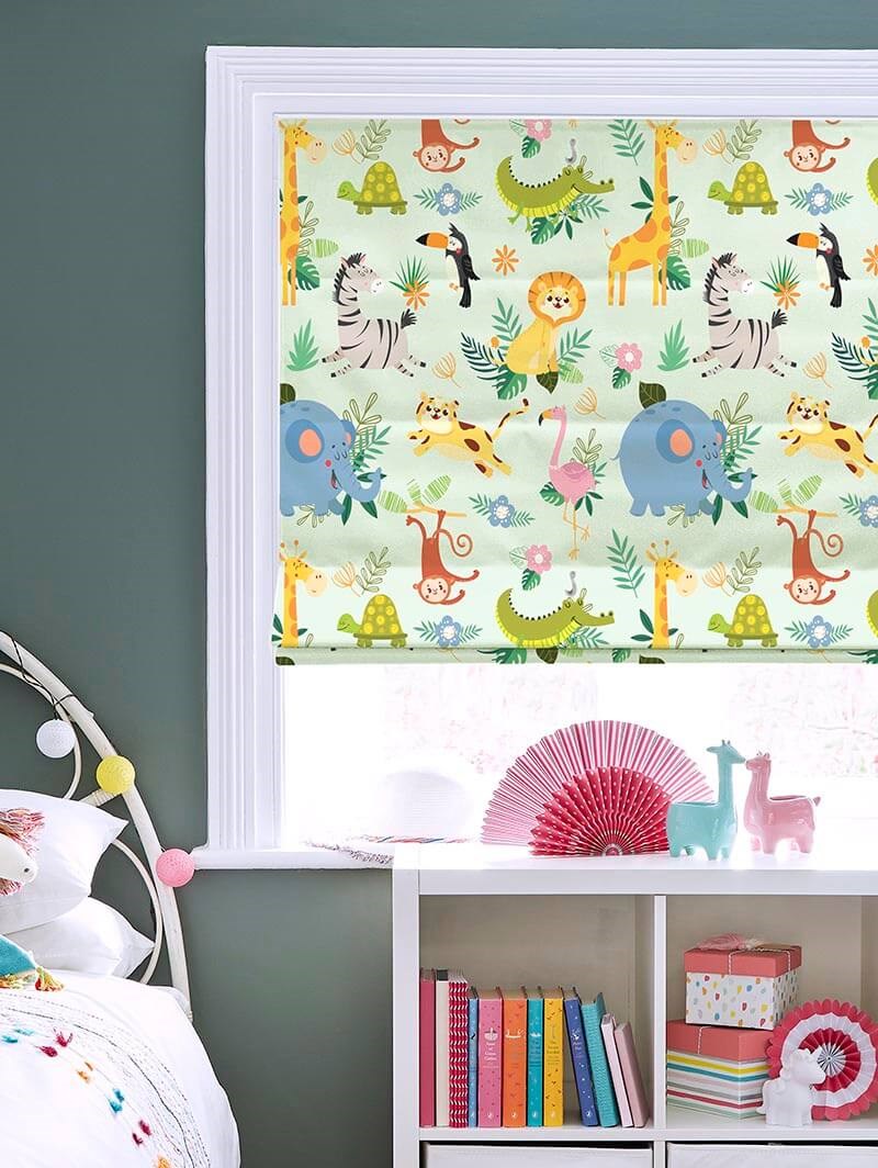 Safari Party Roman Blind