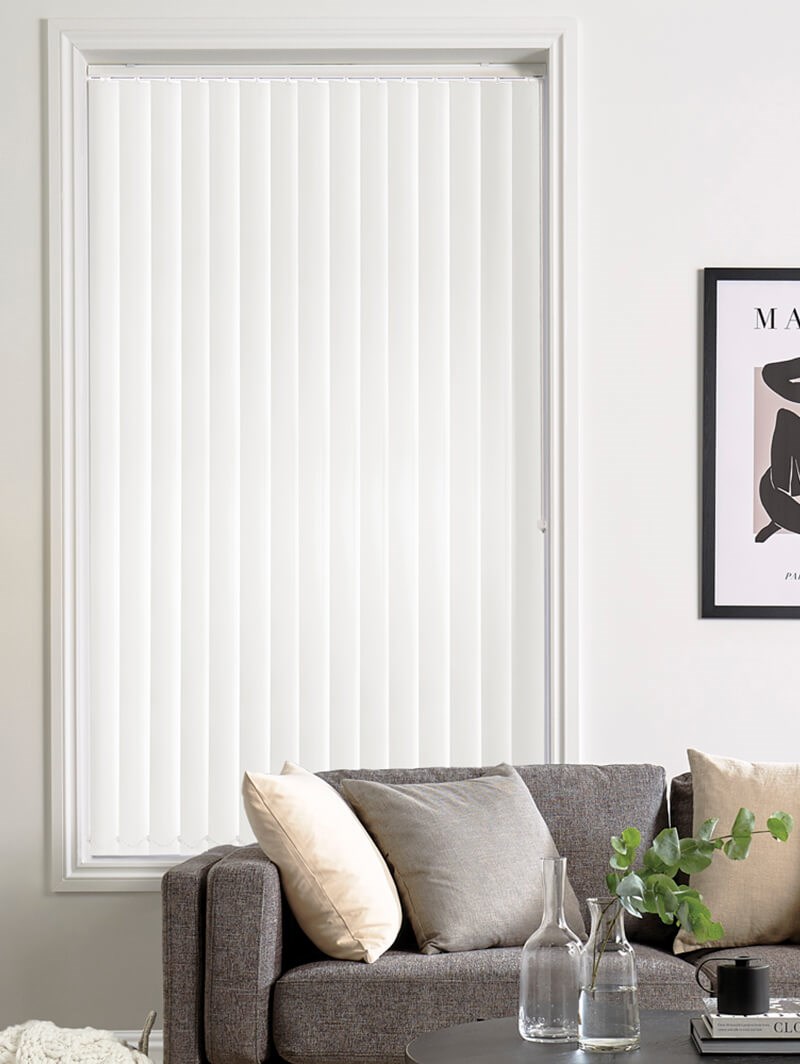 Iona Lily White Blackout 89mm Vertical Blind Replacement Slats