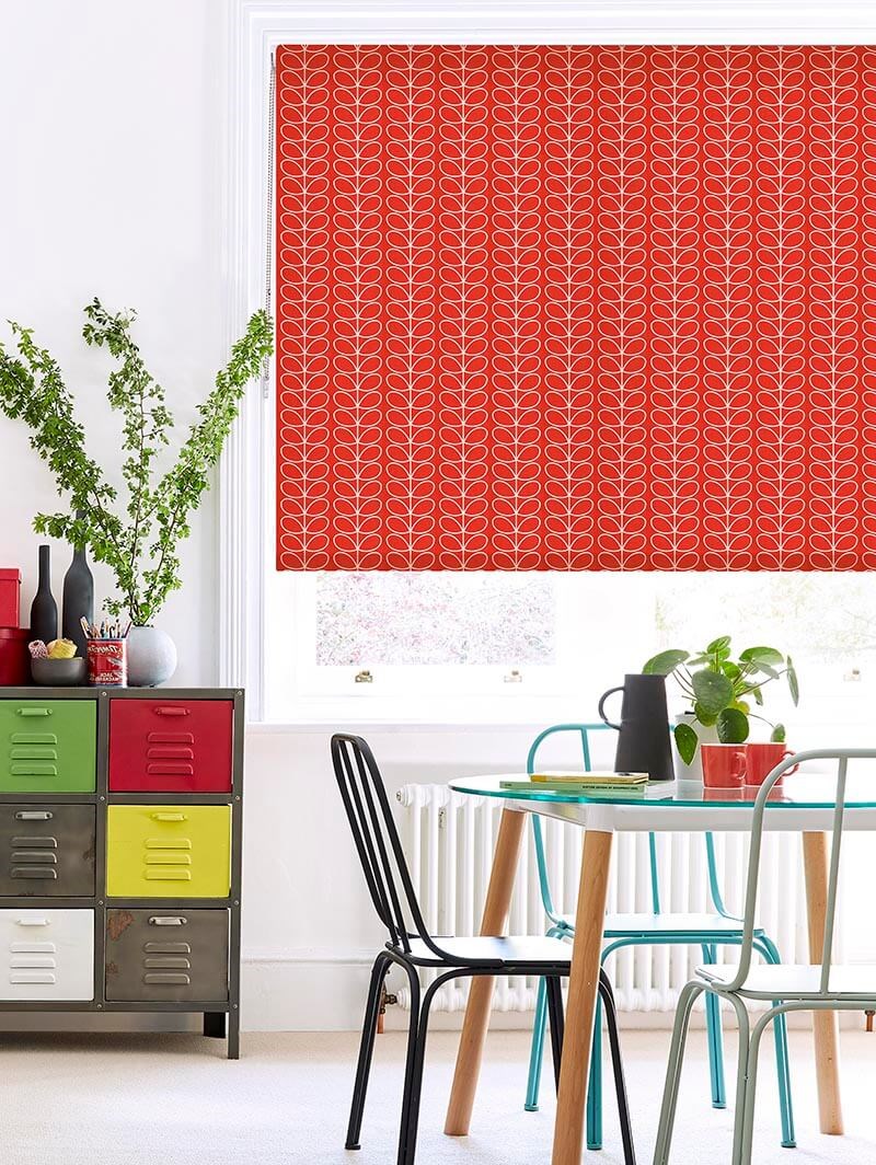 Orla Kiely Linear Stem Tomato Soft Fabric Roller Blind