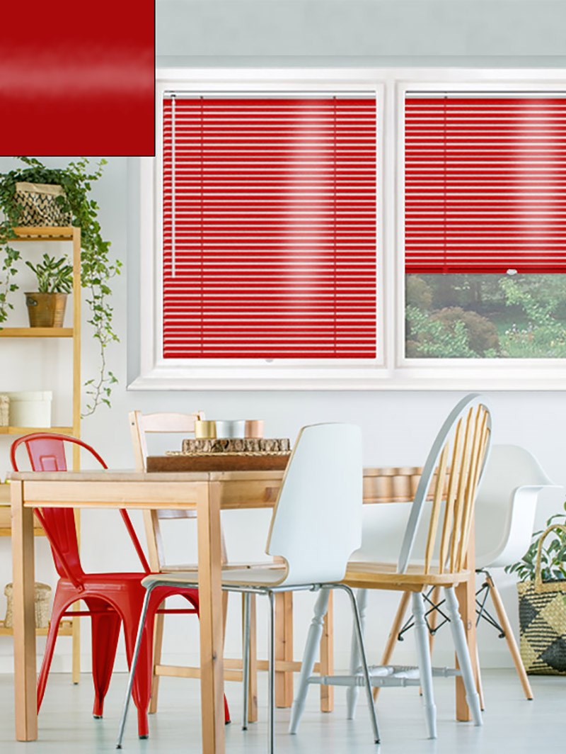 Gloss Red 25mm Perfect Fit Venetian Blind