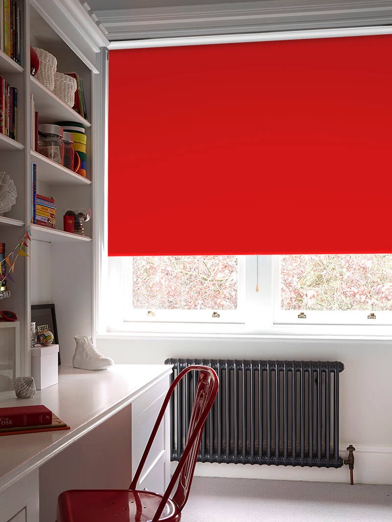 Spring Blinds Cherryade Premium Blackout Spring Loaded Roller Blind