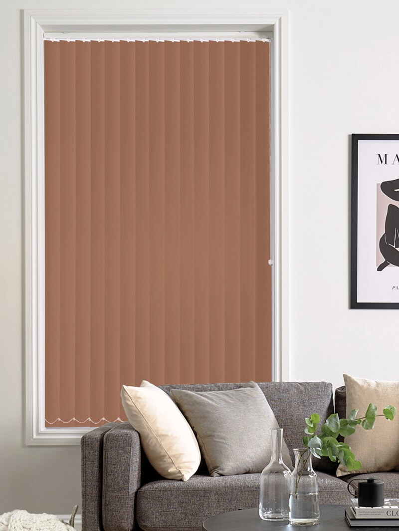 Tiree Terracotta Blackout 89mm Vertical Blind Replacement Slats