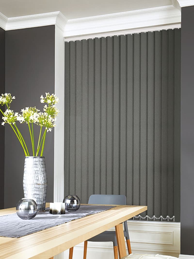 Graphite Grey 89mm Blackout Vertical Blind