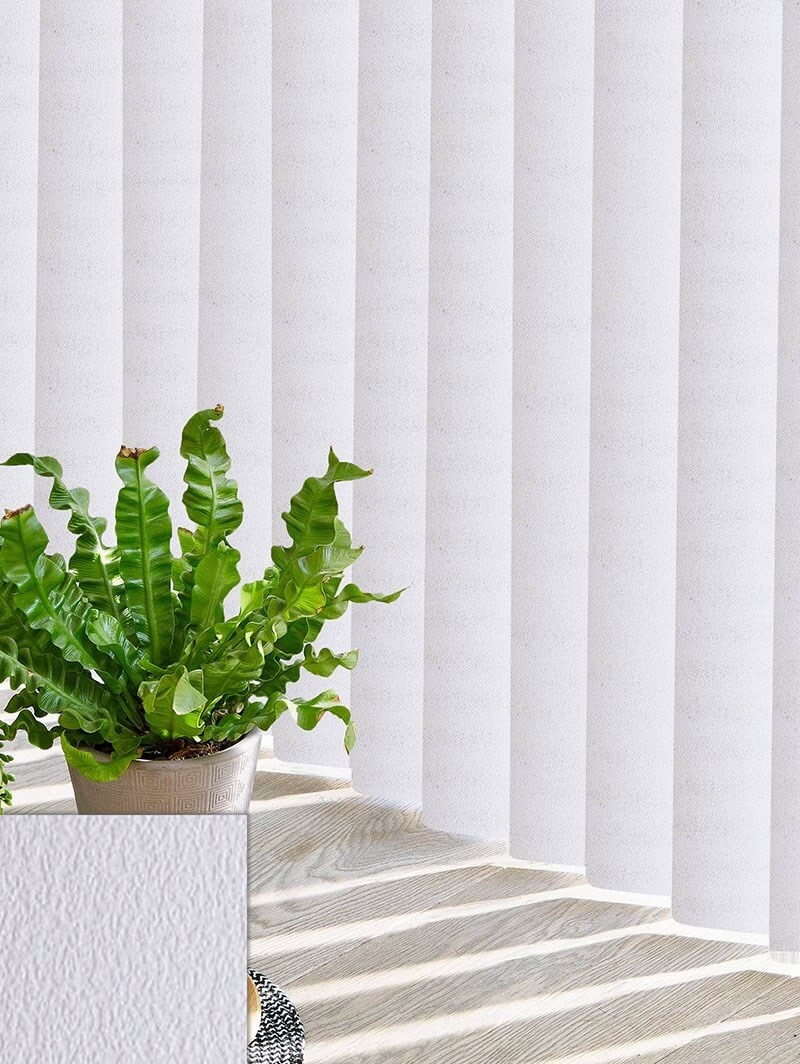 Embossed White 89mm Rigid PVC Vertical Blind Replacement Slats