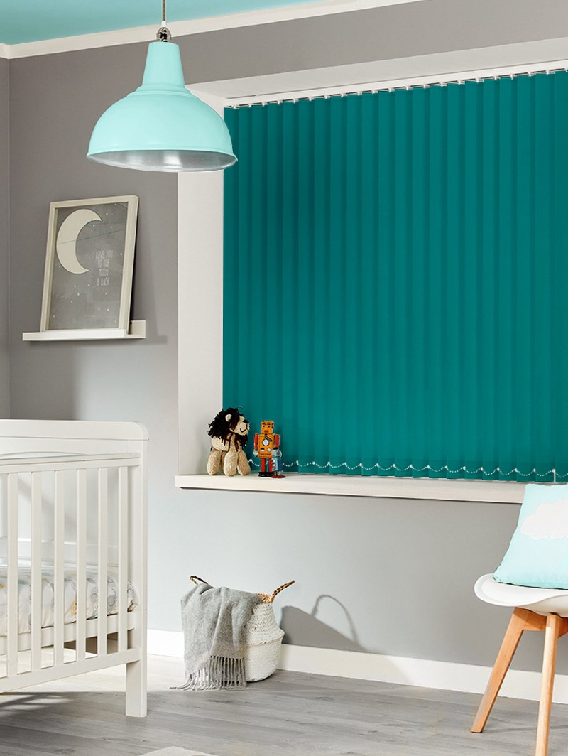 Teal 89mm Blackout Vertical Blind